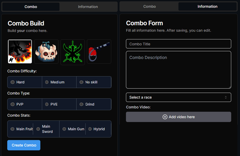 combo guide